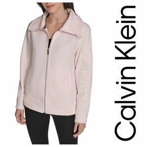 NWT Calvin Klein Women's Active Tech Fleece Mock-Neck Jacket Sz: 2X